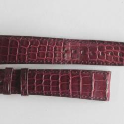 BLANCPAIN Bracelet montre croco lie de vin 19 mm