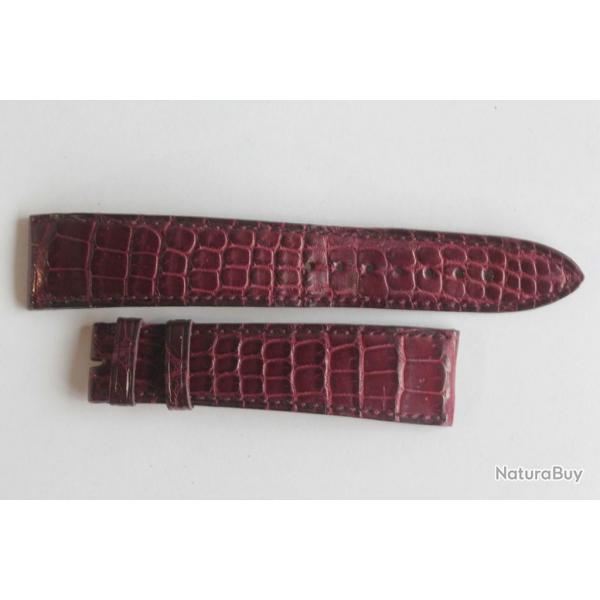 BLANCPAIN Bracelet montre croco lie de vin 19 mm