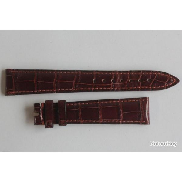 JEAN-CLAUDE PERRIN Bracelet montre croco marron 18 mm