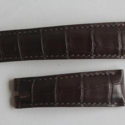 ROLEX Bracelet pour montre Sky-Dweller croco marron 21 mm