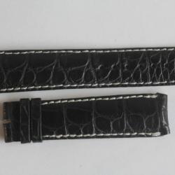 CEDRIC JOHNER Bracelet pour montre croco noir 20 mm