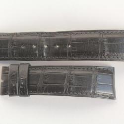 GERALD GENTA Bracelet pour montre croco noir 20 mm