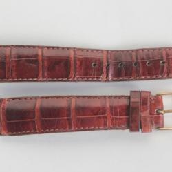 GLASHUTTE Bracelet montre croco marron 18 mm