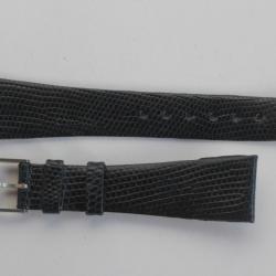 Bracelet montre Wittnauer 20 mm lézard bleu foncé noir + boucle