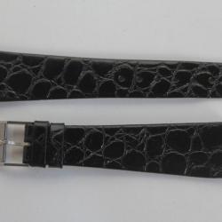 Bracelet montre Wittnauer 20 mm croco noir + boucle