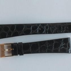 Bracelet montre Wittnauer 17 mm croco noir + boucle