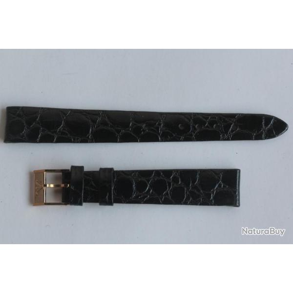 Bracelet montre Wittnauer 15 mm croco noir + boucle