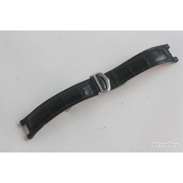 CARTIER Bracelet pour montre bleu fonc 20 mm + Boucle dployante