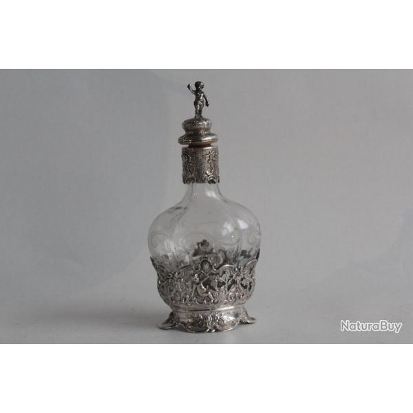 Flacon argent cristal Storck & Sinsheimer Hanau Allemagne