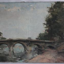 Tableau peinture Albert Marie LEBOURG Pont