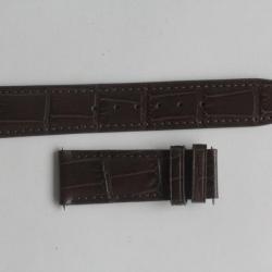 Bracelet montre FREDERIQUE CONSTANT crococalf Brin foncé 20 mm