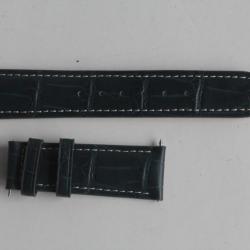 Bracelet montre FREDERIQUE CONSTANT crococalf Bleu 20 mm