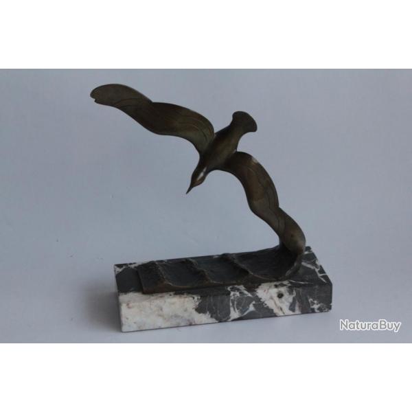 Bronze Georges Raoul Garreau Mouette en vol