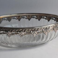 Coupe de table cristal et argent Minerve France
