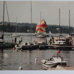 Photographie d'art Lac de Genève Léman Eaux Vives Emgel 1983 Suisse