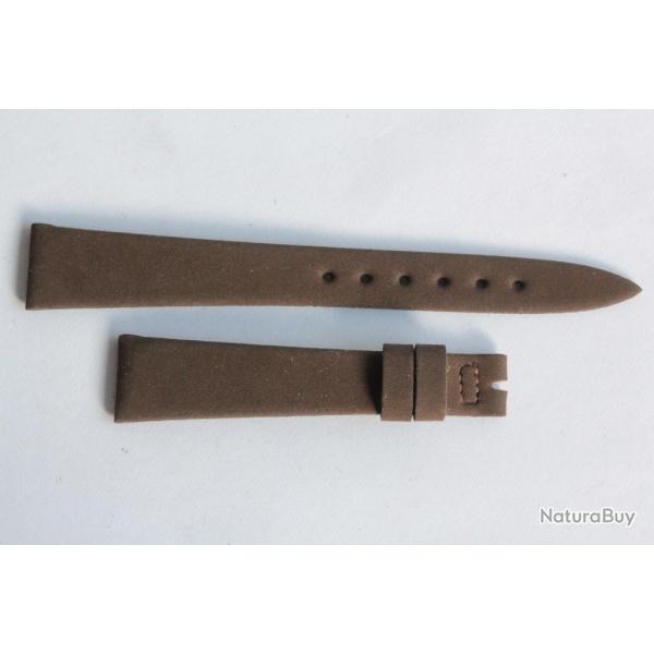 Bracelet montre Universal Genve Copa Corfam Sude marron 14 mm vintage