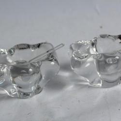 DAUM Paire de salières cristal