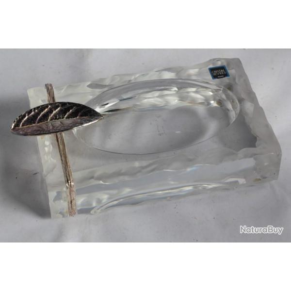 SVRES Cendrier cigares cristal Feuille