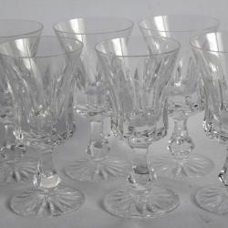 DAUM France 6 Verres cristal Chevreuse 13,3 cm