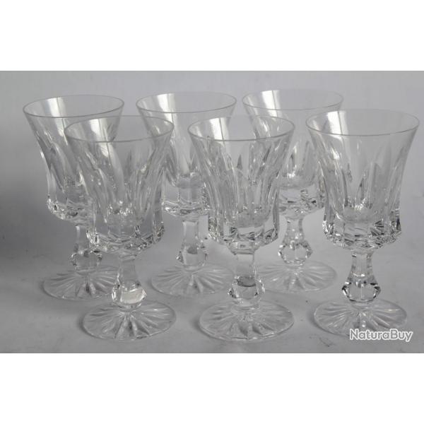 DAUM France 6 Verres cristal Chevreuse 13,3 cm