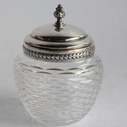 Sucrier cristal argent