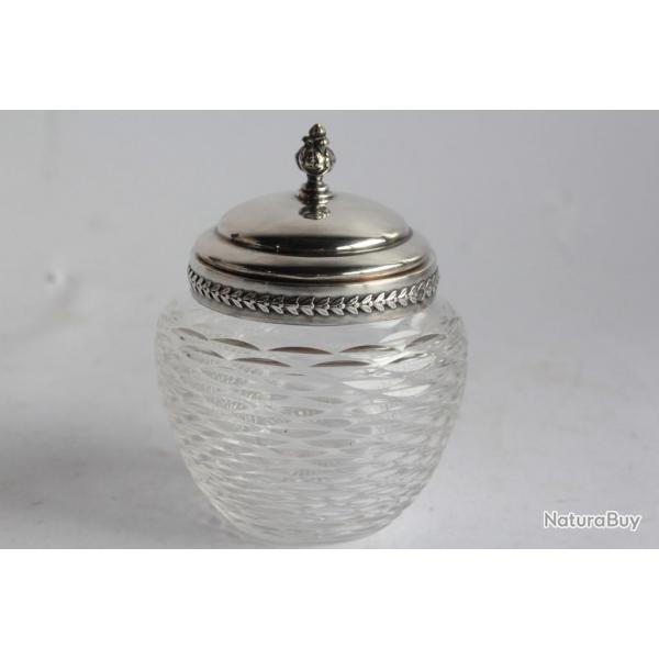Sucrier cristal argent