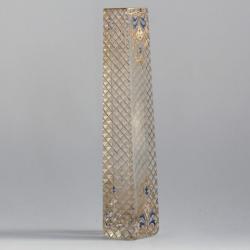 Vase cristal taillé émaillé