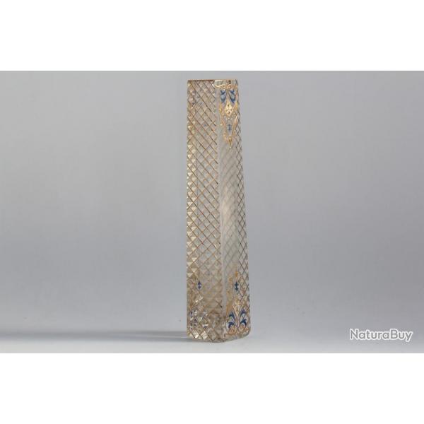 Vase cristal taill maill