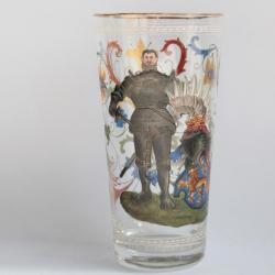 Grand verre de Bohème émaillé Egermann