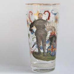 Grand verre de Bohème émaillé Egermann
