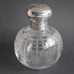 Flacon à parfum cristal et argent