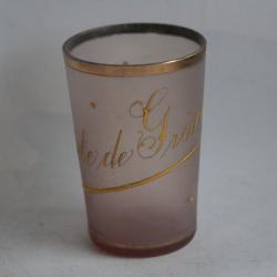 Verre émaillé souvenir Côte de Grâce Normandie