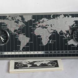 Pendule murale Derby electronic World timer vintage 1970