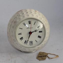 Pendulette de bureau Prexim Balle de golf vintage 1970 Clock