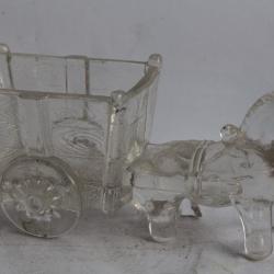 Vide poche verre Attelage Cheval.