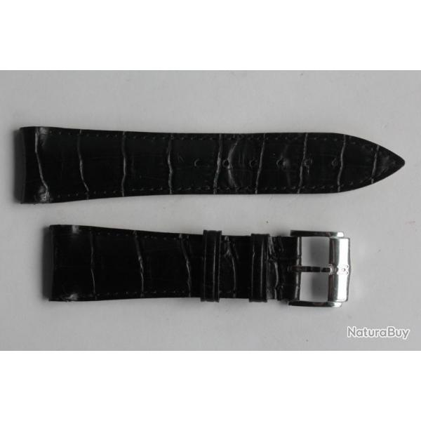 FREDERIQUE CONSTANT Bracelet pour montre croco noir 22 mm + boucle