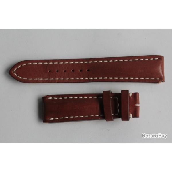 BREITLING Bracelet montre cuir marron 24 mm