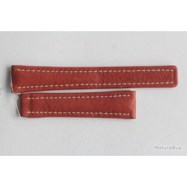 BREITLING Bracelet montre cuir marron 19 mm