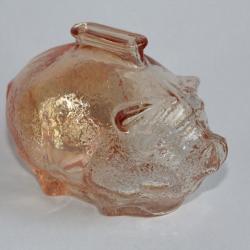 Tirelire à casser Cochon verre moulé