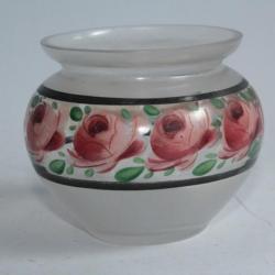 Vase verre émaillé Roses