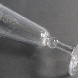 Ancien verre cristal gravé Couronne de Marquis MB