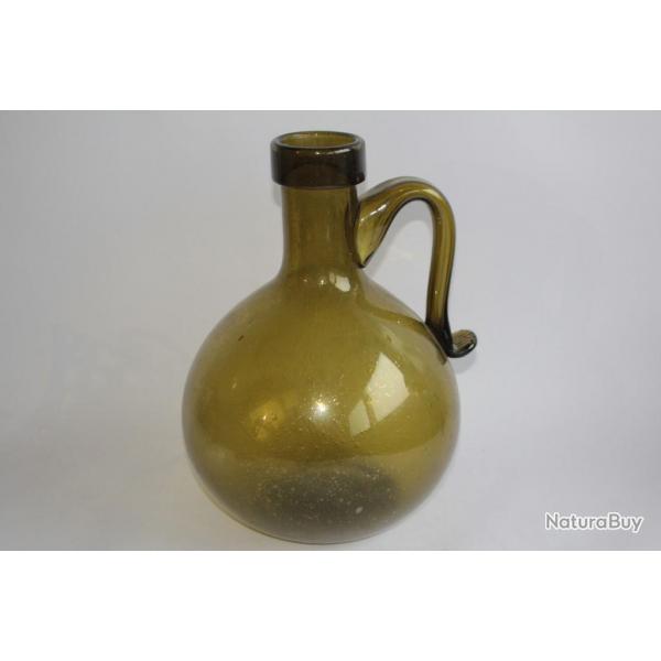 Ancienne bouteille carafe verre souffl