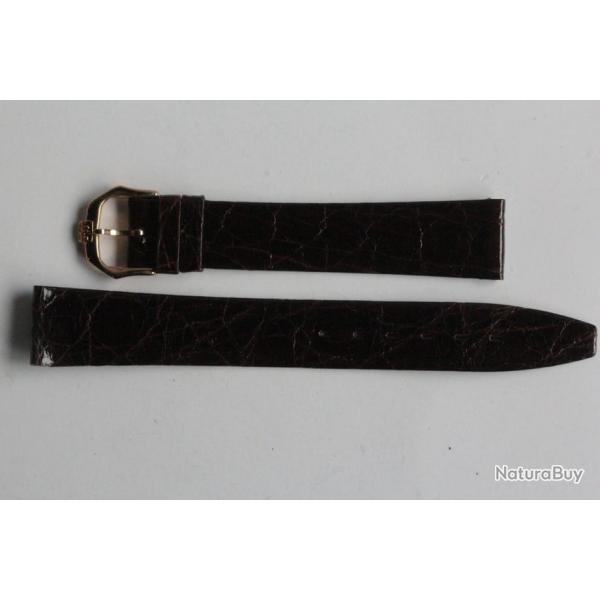 RAYMOND WEIL Bracelet pour montre croco marron fonc 16 mm