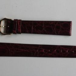 RAYMOND WEIL Bracelet pour montre croco bordeaux 16 mm
