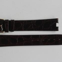 RAYMOND WEIL Bracelet pour montre croco marron foncé 16 mm
