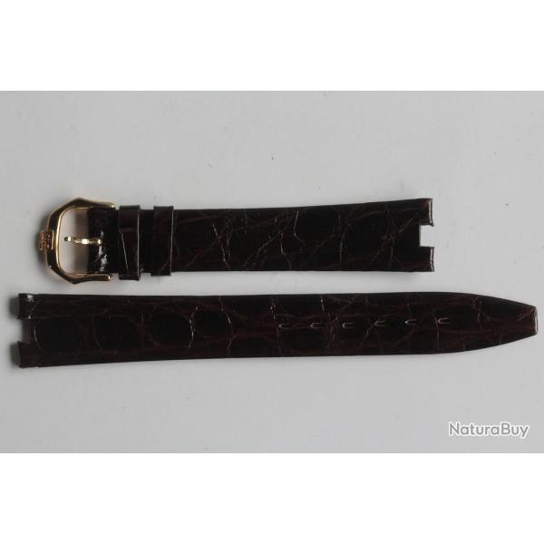 RAYMOND WEIL Bracelet pour montre croco marron fonc 16 mm
