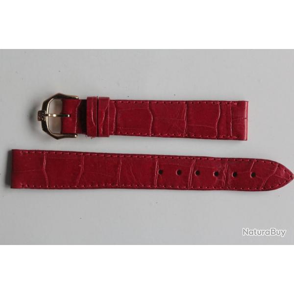 RAYMOND WEIL Bracelet pour montre cuir rouge 16 mm
