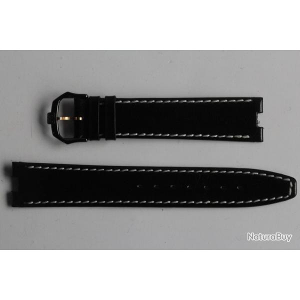 RAYMOND WEIL Bracelet pour montre cuir noir 18 mm