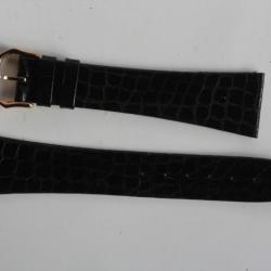RAYMOND WEIL Bracelet pour montre croco noir brillant 20 mm