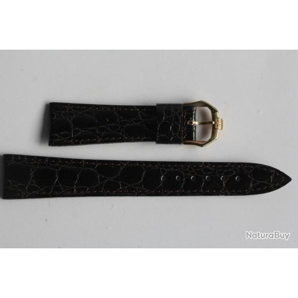 RAYMOND WEIL Bracelet pour montre cuir marron fonc 18 mm